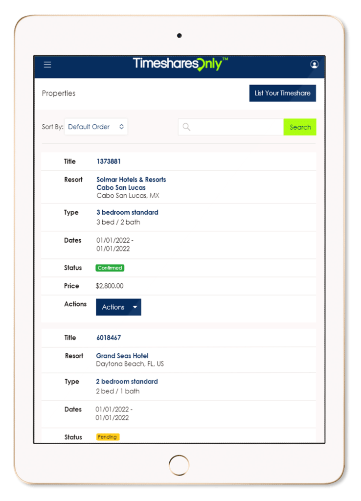Rent Out Your Timeshare | Timeshares Only